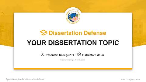 Saku University Graduation Thesis Defense PPT Template