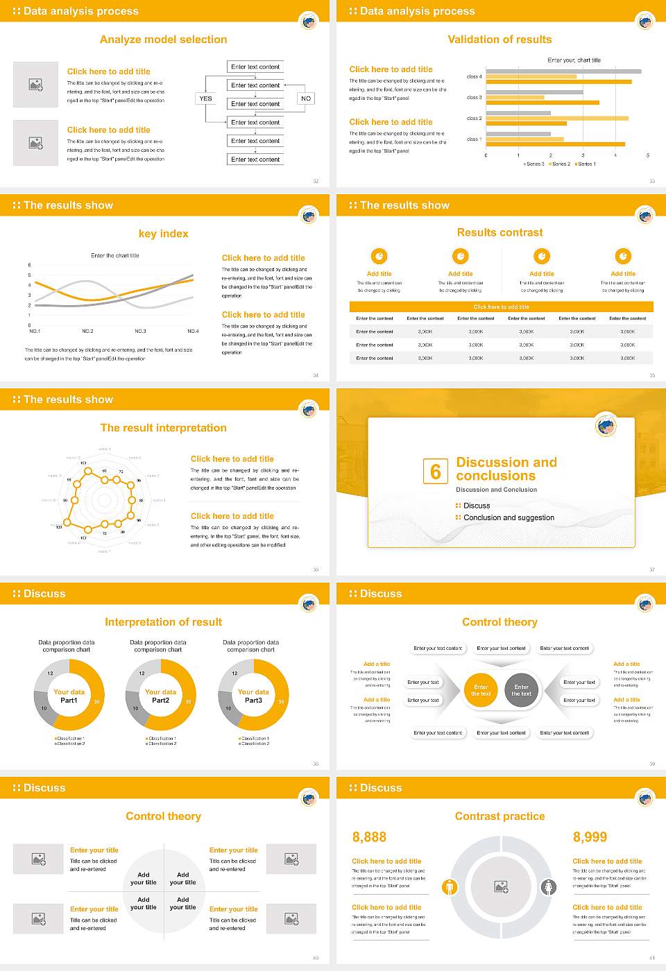 Saku University Graduation Thesis Defense PPT Template16:9 ratio PPT effect preview image5
