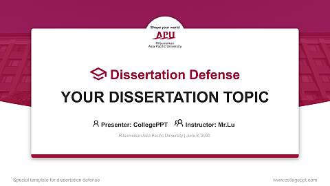 Ritsumeikan Asia Pacific University Graduation Thesis Defense PPT Template