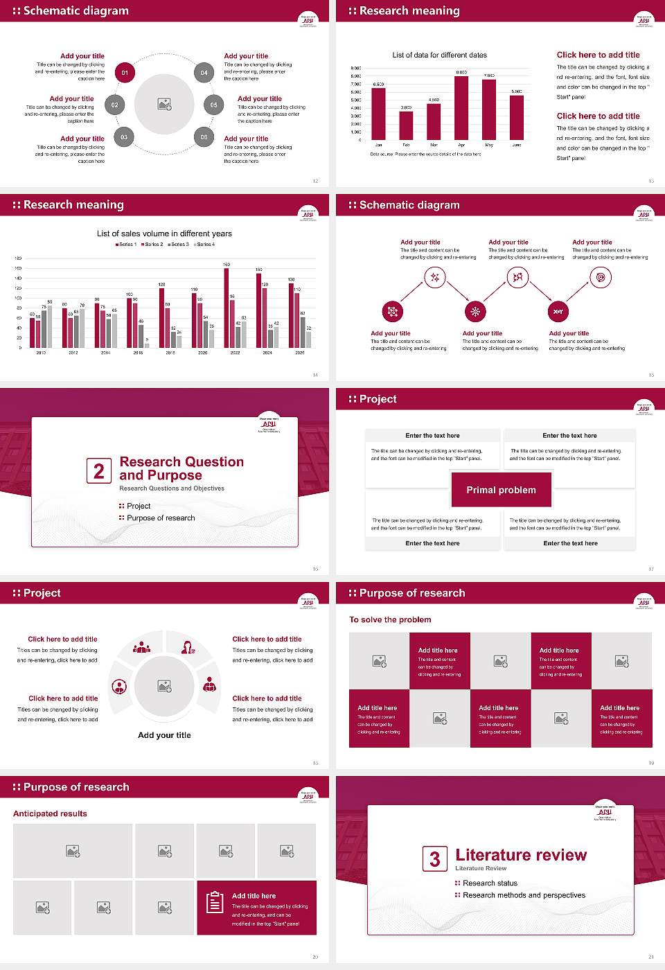 Ritsumeikan Asia Pacific University Graduation Thesis Defense PPT Template16:9 ratio PPT effect preview image3