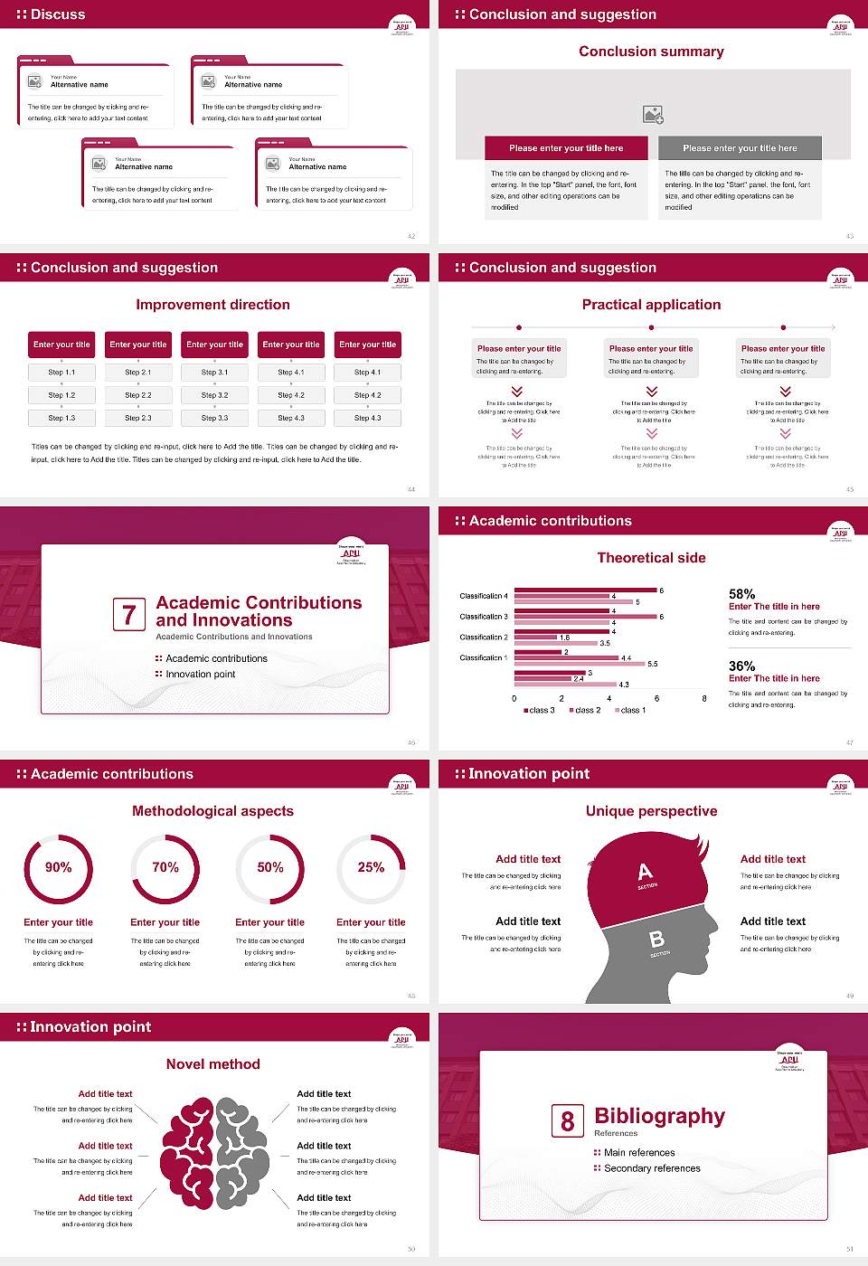 Ritsumeikan Asia Pacific University Graduation Thesis Defense PPT Template16:9 ratio PPT effect preview image6