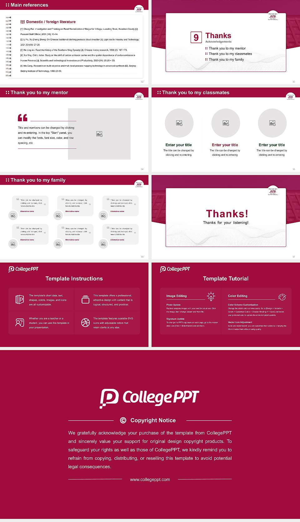 Ritsumeikan Asia Pacific University Graduation Thesis Defense PPT Template16:9 ratio PPT effect preview image7