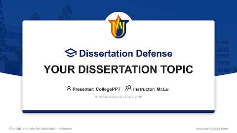 North Asia University Graduation Thesis Defense PPT Template