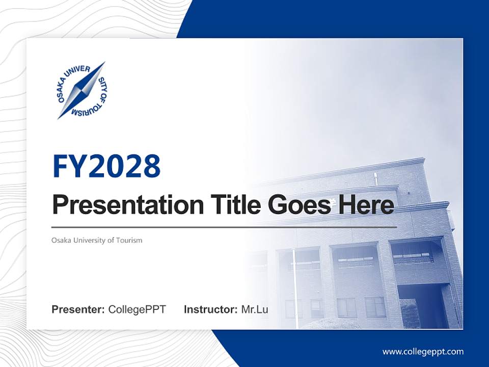 Osaka University of Tourism Academic Presentation/Research Findings Report PPT Template4:3 ratio PPT effect preview image5