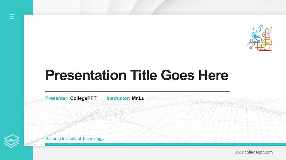Saitama Institute of Technology Thesis Proposal/Graduation Defense PPT Template16:9 ratio PPT effect preview image