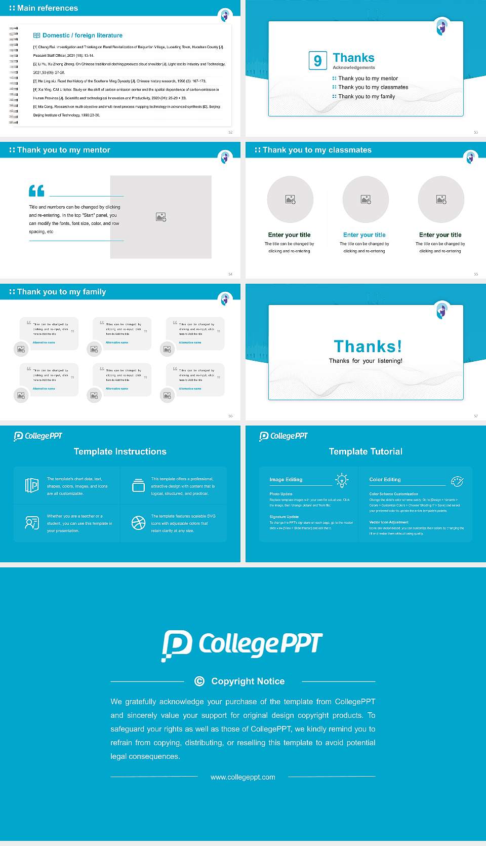 Okazaki Women’s University Graduation Thesis Defense PPT Template16:9 ratio PPT effect preview image7
