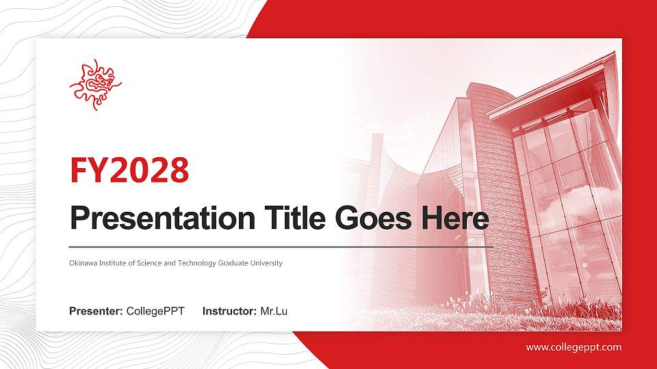 Okinawa Institute of Science and Technology Graduate University Academic Presentation/Research Findings Report PPT Template16:9 ratio PPT effect preview image