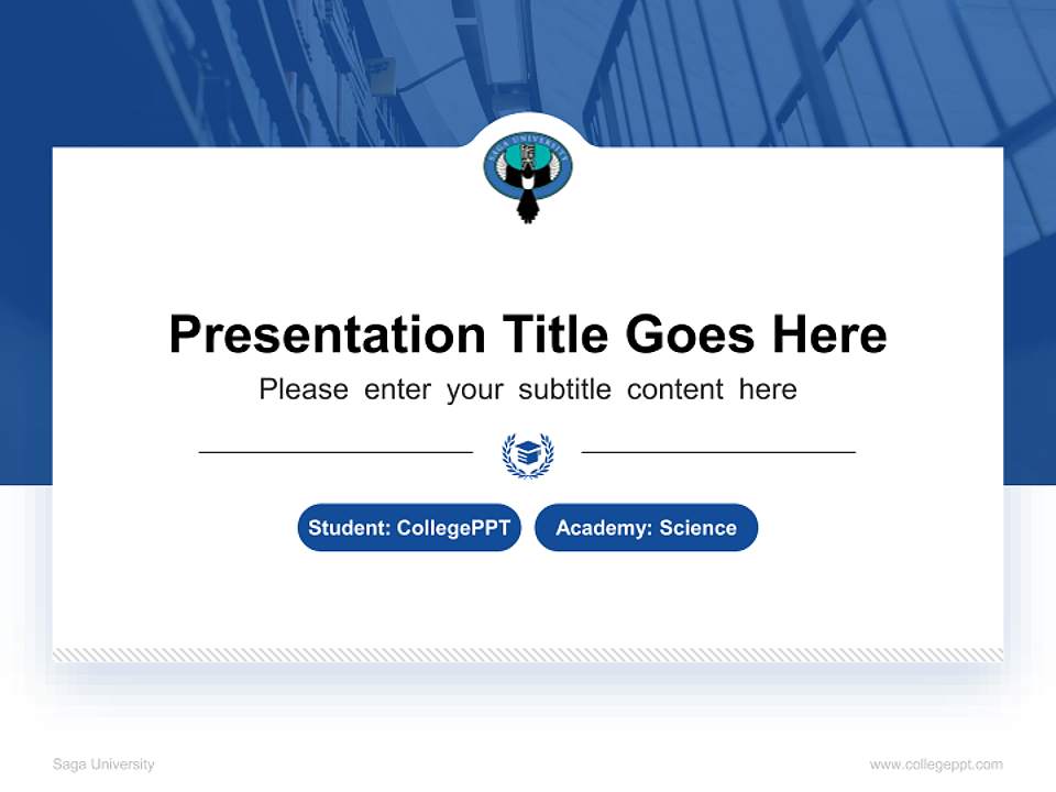 Saga University National Scholarship Defense PPT Template4:3 ratio PPT effect preview image4