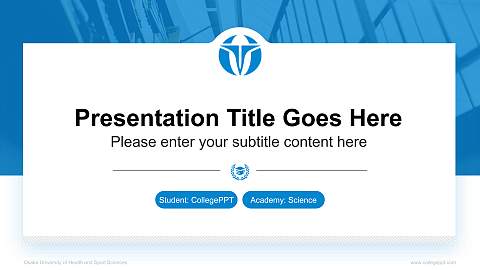 Osaka University of Health and Sport Sciences National Scholarship Defense PPT Template