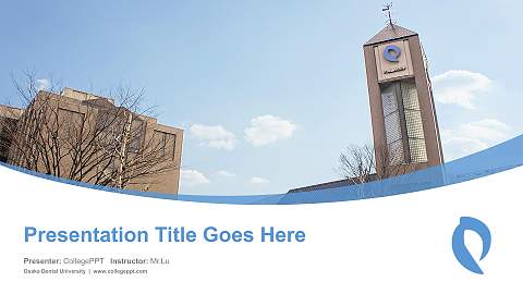 Osaka Dental University Course/Courseware Creation PPT Template