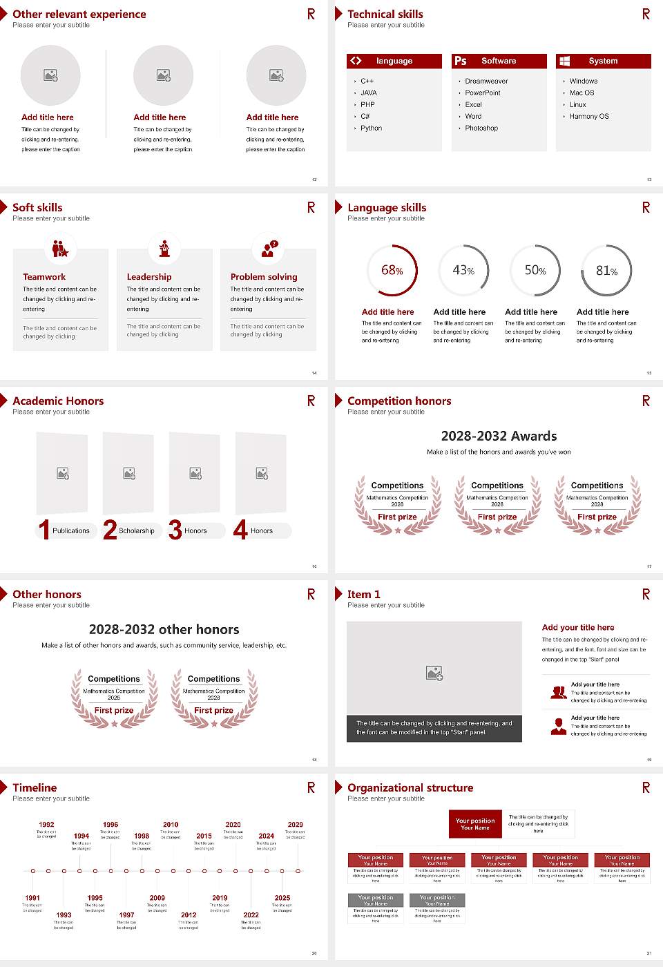 Ritsumeikan University Resume PPT Template16:9 ratio PPT effect preview image3