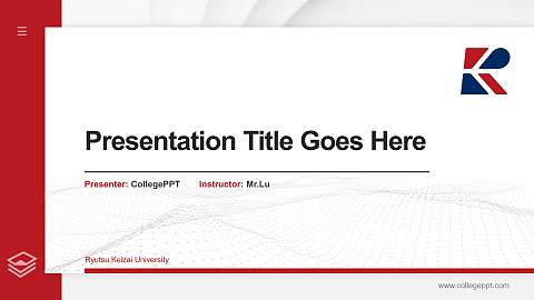 Ryutsu Keizai University Thesis Proposal/Graduation Defense PPT Template
