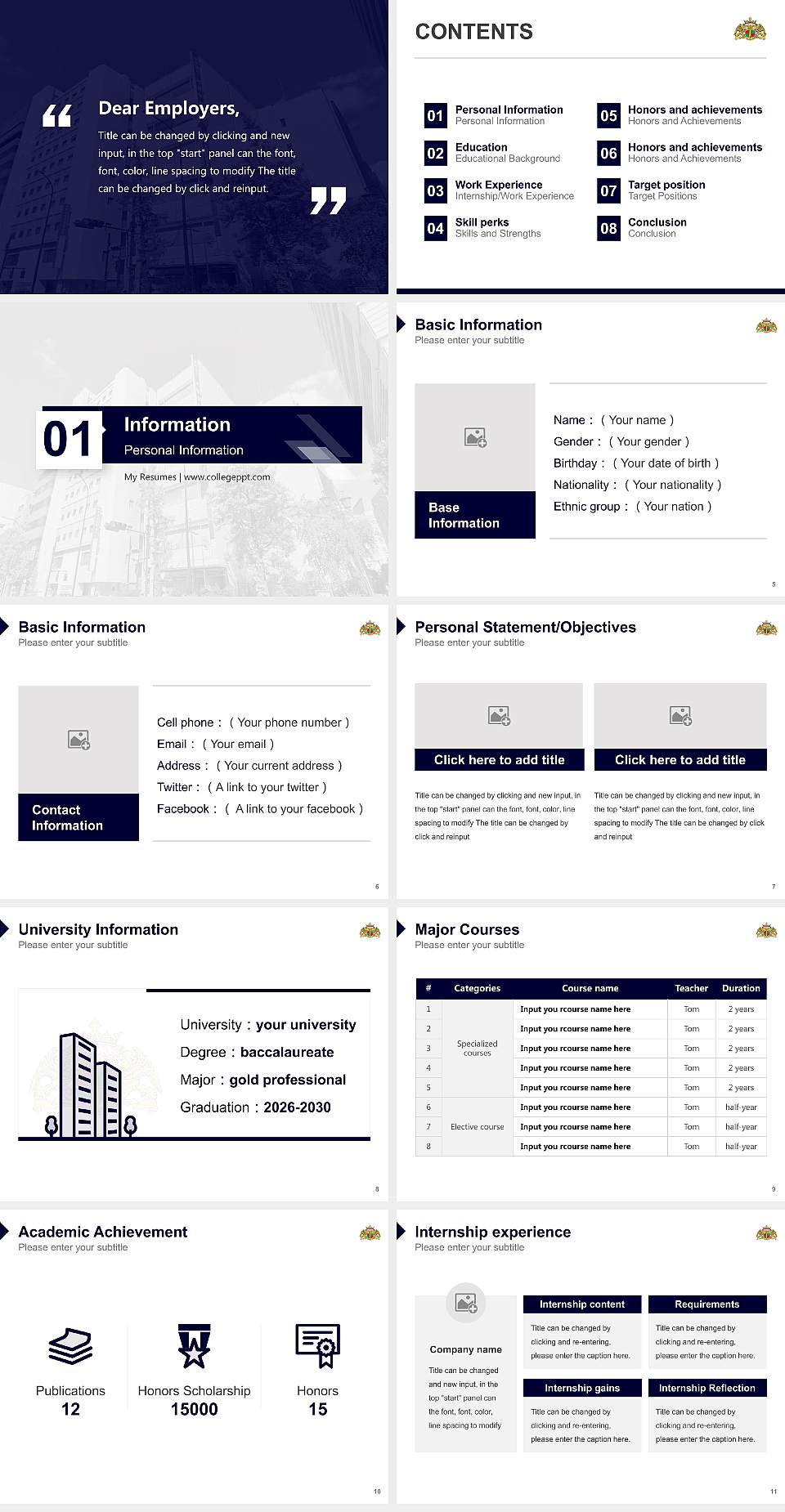 Ohara Graduate School of Accounting Resume PPT Template4:3 ratio PPT effect preview image2