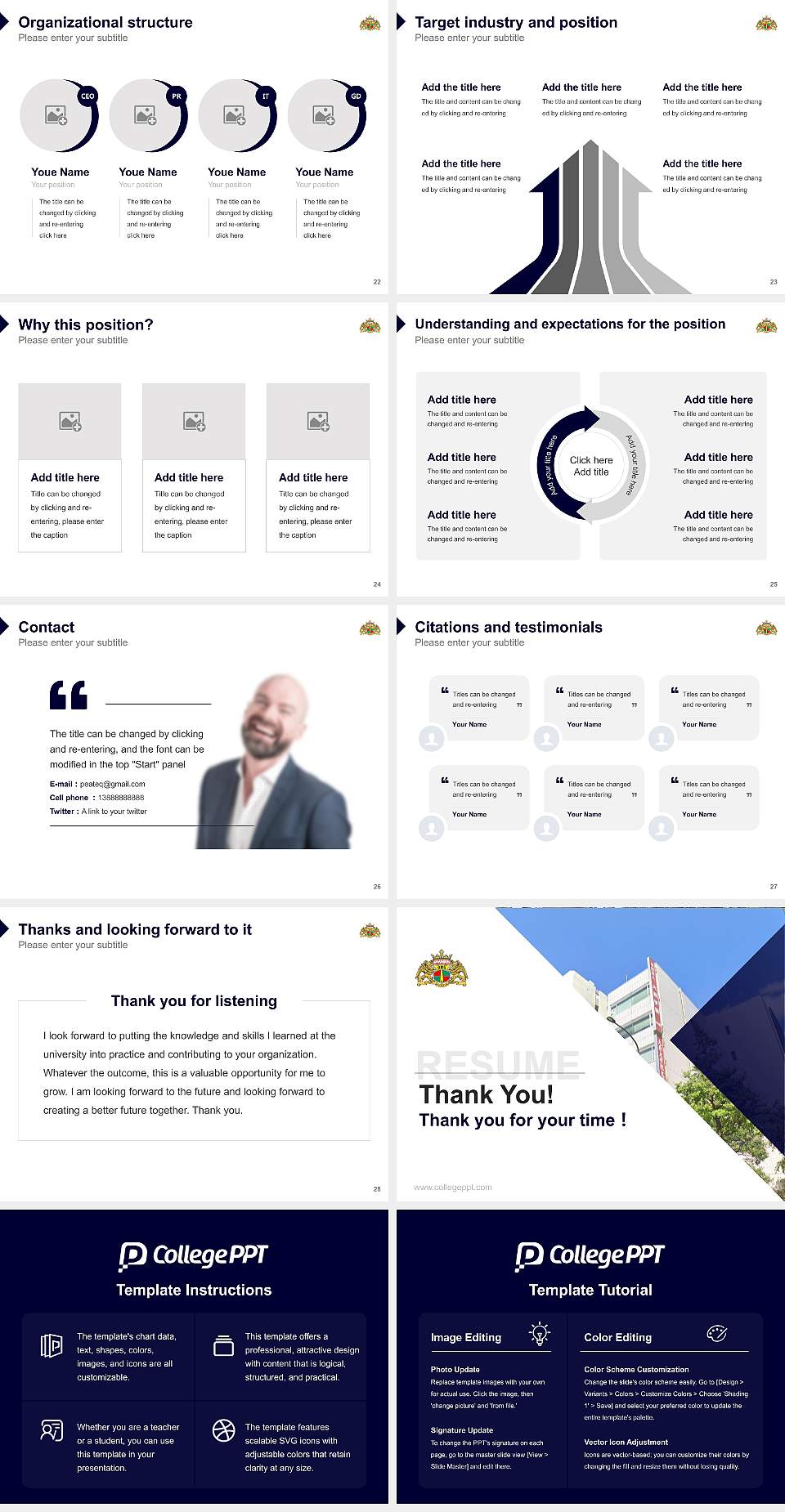 Ohara Graduate School of Accounting Resume PPT Template4:3 ratio PPT effect preview image4