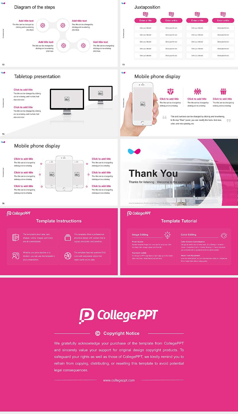Professional College of Arts and Tourism Competition/Entrepreneurship Contest PPT Template16:9 ratio PPT effect preview image9