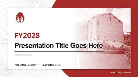 Osaka Kyoiku University Academic Presentation/Research Findings Report PPT Template