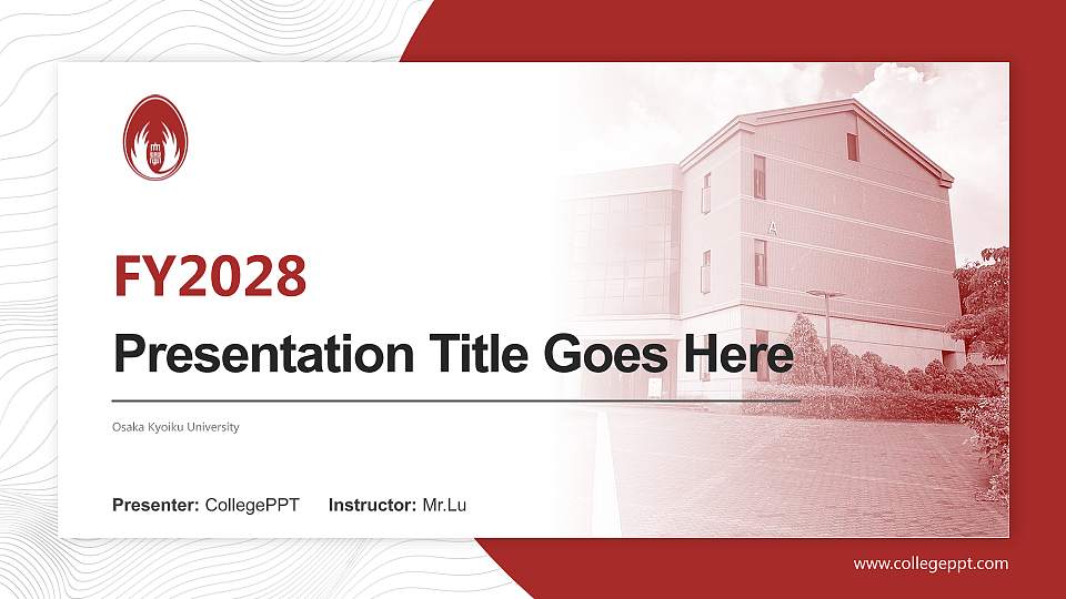 Osaka Kyoiku University Academic Presentation/Research Findings Report PPT Template16:9 ratio PPT effect preview image