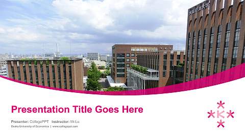 Osaka University of Economics Course/Courseware Creation PPT Template
