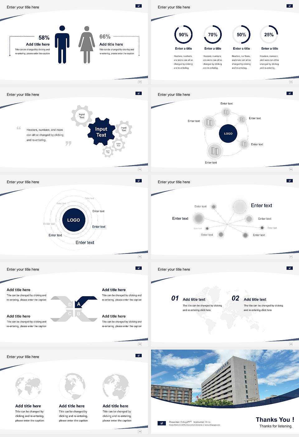 Osaka Medical and Pharmaceutical University Course/Courseware Creation PPT Template16:9 ratio PPT effect preview image4