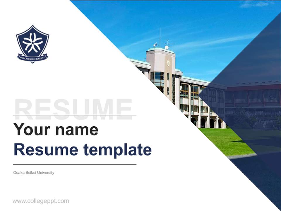 Osaka Seikei University Resume PPT Template4:3 ratio PPT effect preview image5