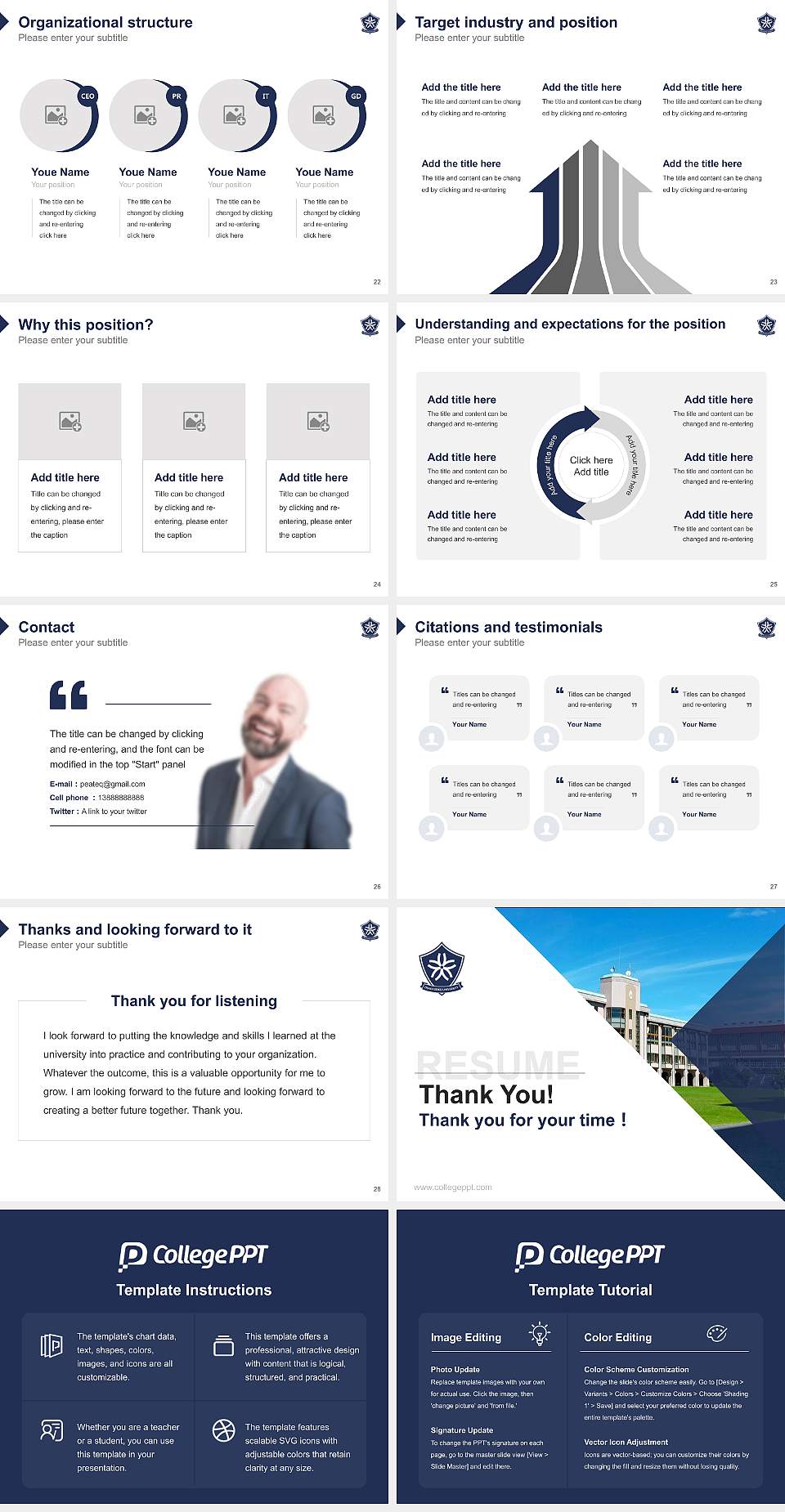 Osaka Seikei University Resume PPT Template4:3 ratio PPT effect preview image4