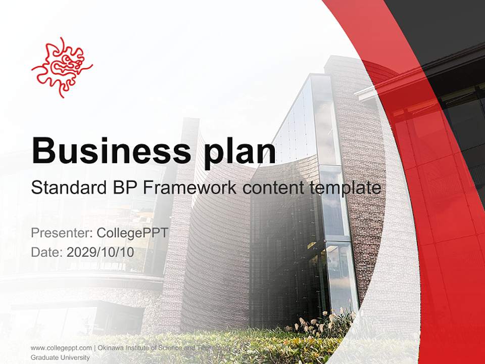 Okinawa Institute of Science and Technology Graduate University Competition/Entrepreneurship Contest PPT Template4:3 ratio PPT effect preview image9