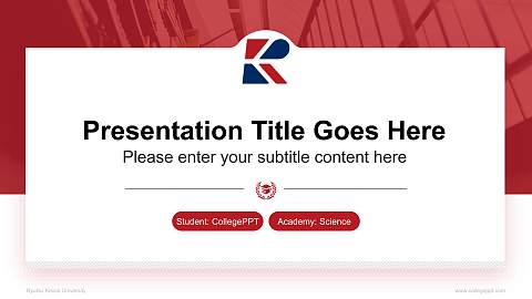 Ryutsu Keizai University National Scholarship Defense PPT Template