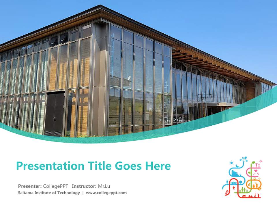 Saitama Institute of Technology Course/Courseware Creation PPT Template4:3 ratio PPT effect preview image5