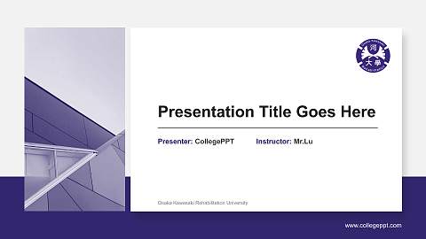 Osaka Kawasaki Rehabilitation University General PPT Template