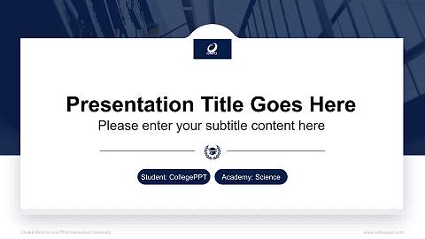 Osaka Medical and Pharmaceutical University National Scholarship Defense PPT Template