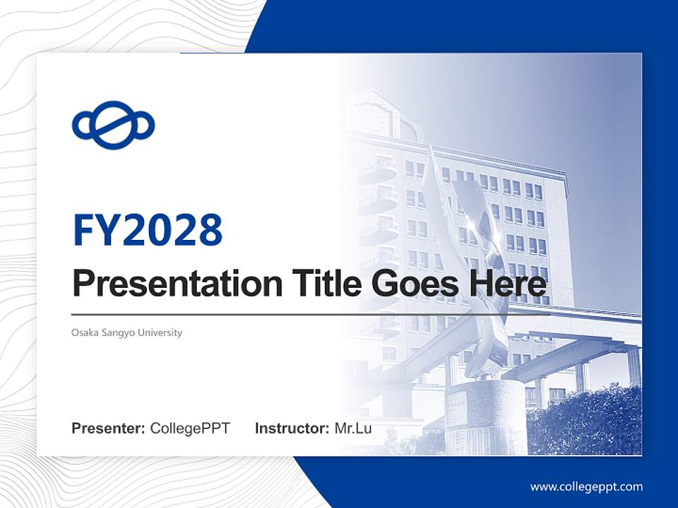 Osaka Sangyo University Academic Presentation/Research Findings Report PPT Template4:3 ratio PPT effect preview image5