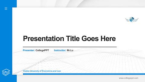 Osaka University of Economics and Law Thesis Proposal/Graduation Defense PPT Template