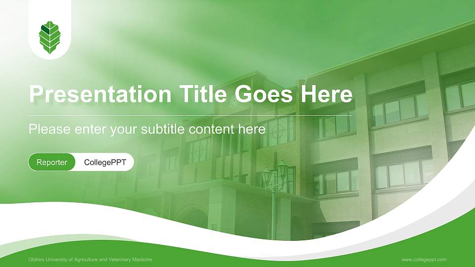 Obihiro University of Agriculture and Veterinary Medicine Lecture Sharing and Networking Event PPT Template16:9 ratio PPT effect preview image