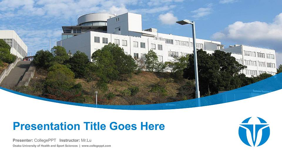 Osaka University of Health and Sport Sciences Course/Courseware Creation PPT Template16:9 ratio PPT effect preview image1