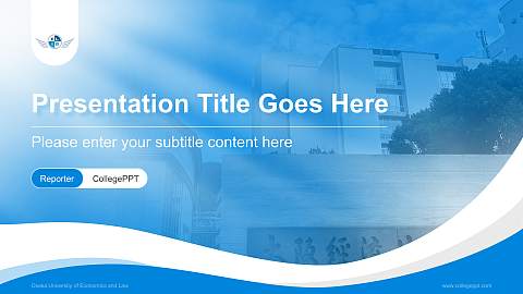 Osaka University of Economics and Law Lecture Sharing and Networking Event PPT Template