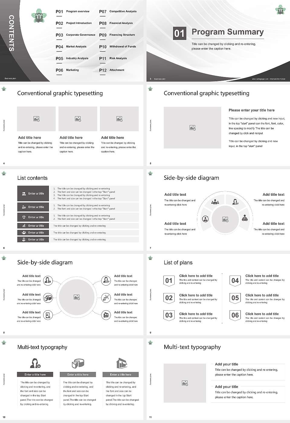 Onomichi City University Competition/Entrepreneurship Contest PPT Template16:9 ratio PPT effect preview image2