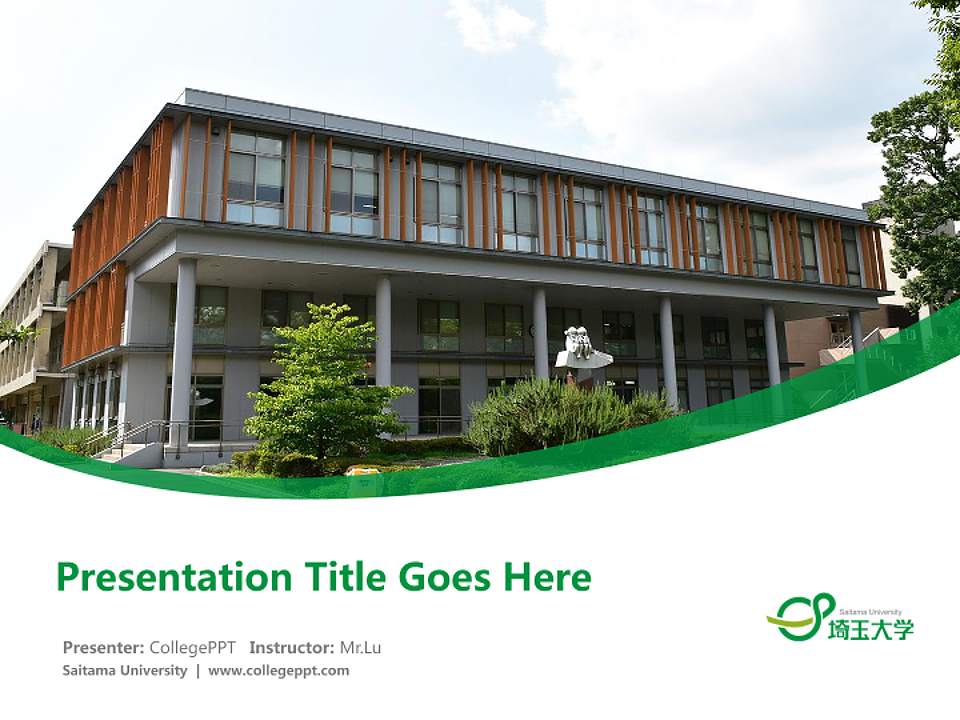 Saitama University Course/Courseware Creation PPT Template4:3 ratio PPT effect preview image5