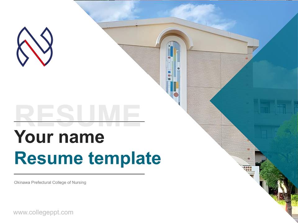 Okinawa Prefectural College of Nursing Resume PPT Template4:3 ratio PPT effect preview image5