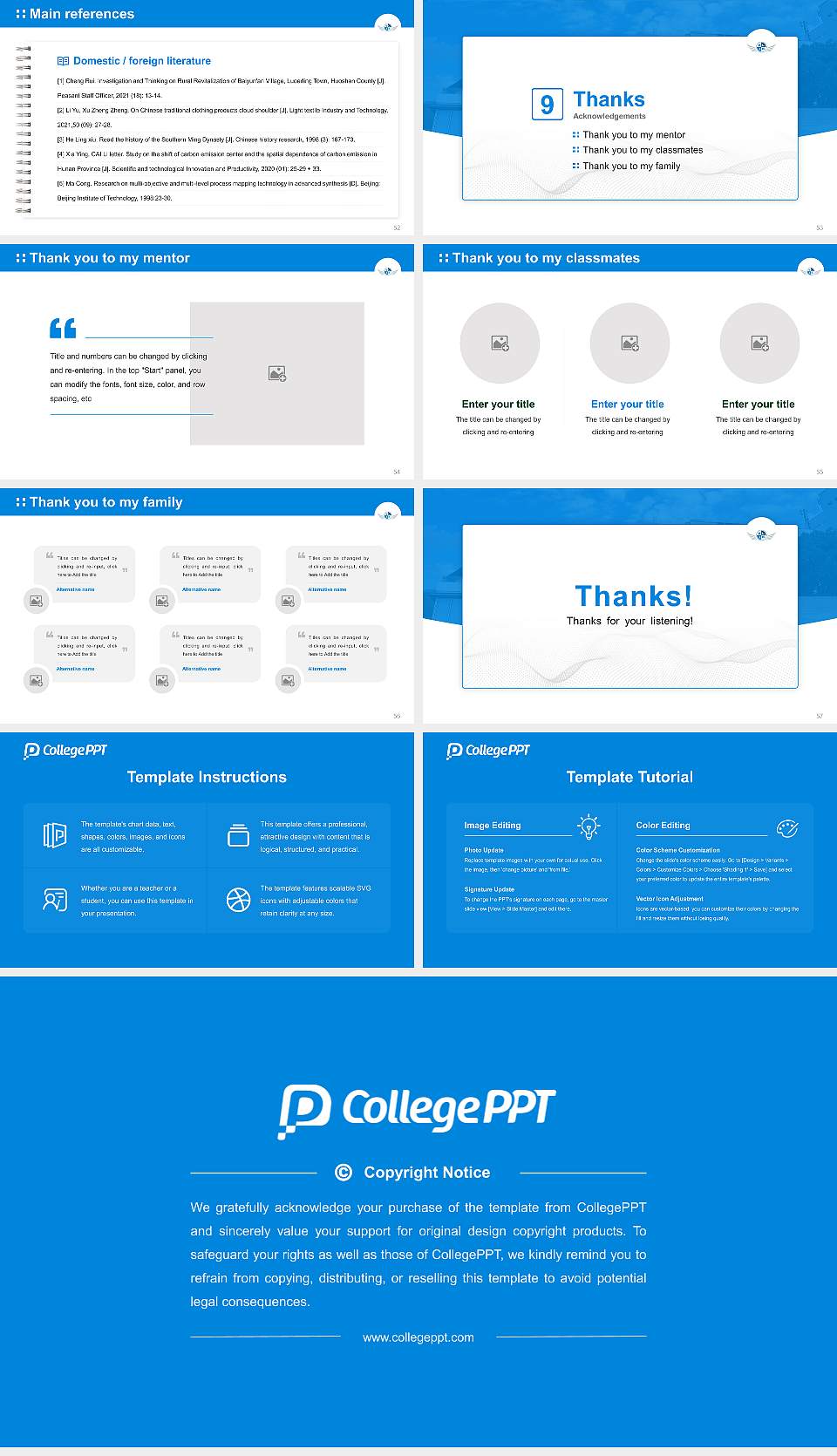 Osaka University of Economics and Law Graduation Thesis Defense PPT Template16:9 ratio PPT effect preview image7