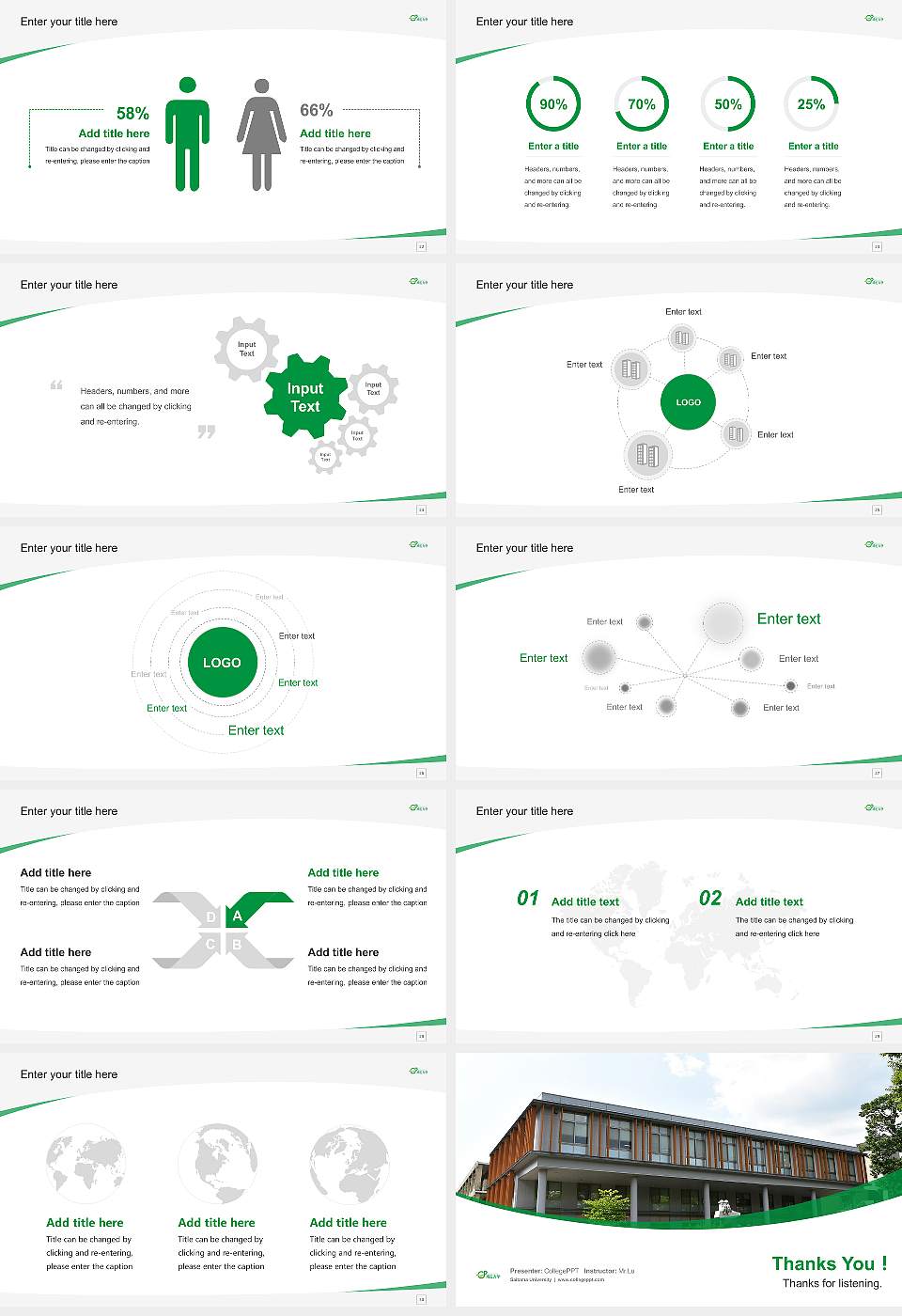 Saitama University Course/Courseware Creation PPT Template16:9 ratio PPT effect preview image4