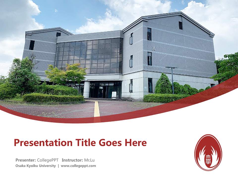 Osaka Kyoiku University Course/Courseware Creation PPT Template4:3 ratio PPT effect preview image5
