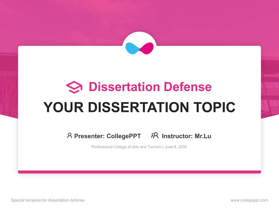 Professional College of Arts and Tourism Graduation Thesis Defense PPT Template4:3 ratio PPT effect preview image7