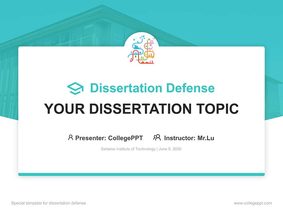 Saitama Institute of Technology Graduation Thesis Defense PPT Template4:3 ratio PPT effect preview image7