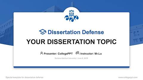 Saitama Medical University Graduation Thesis Defense PPT Template