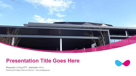 Professional College of Arts and Tourism Course/Courseware Creation PPT Template