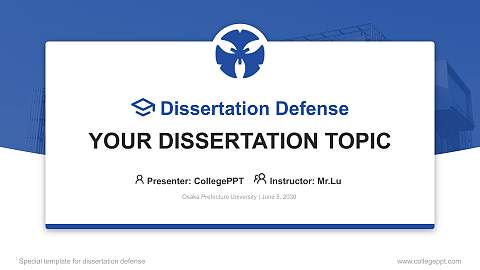 Osaka Prefecture University Graduation Thesis Defense PPT Template