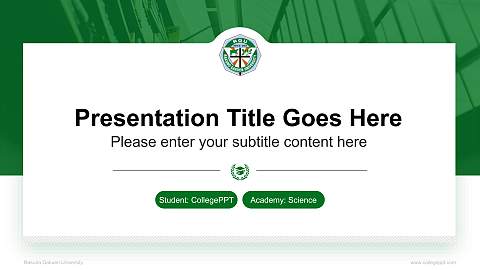 Rakuno Gakuen University National Scholarship Defense PPT Template