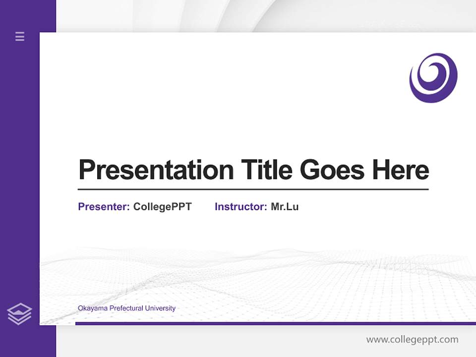 Okayama Prefectural University Thesis Proposal/Graduation Defense PPT Template4:3 ratio PPT effect preview image5