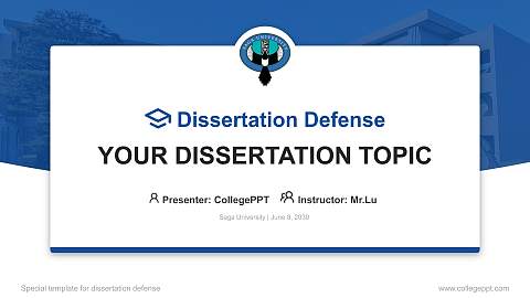 Saga University Graduation Thesis Defense PPT Template