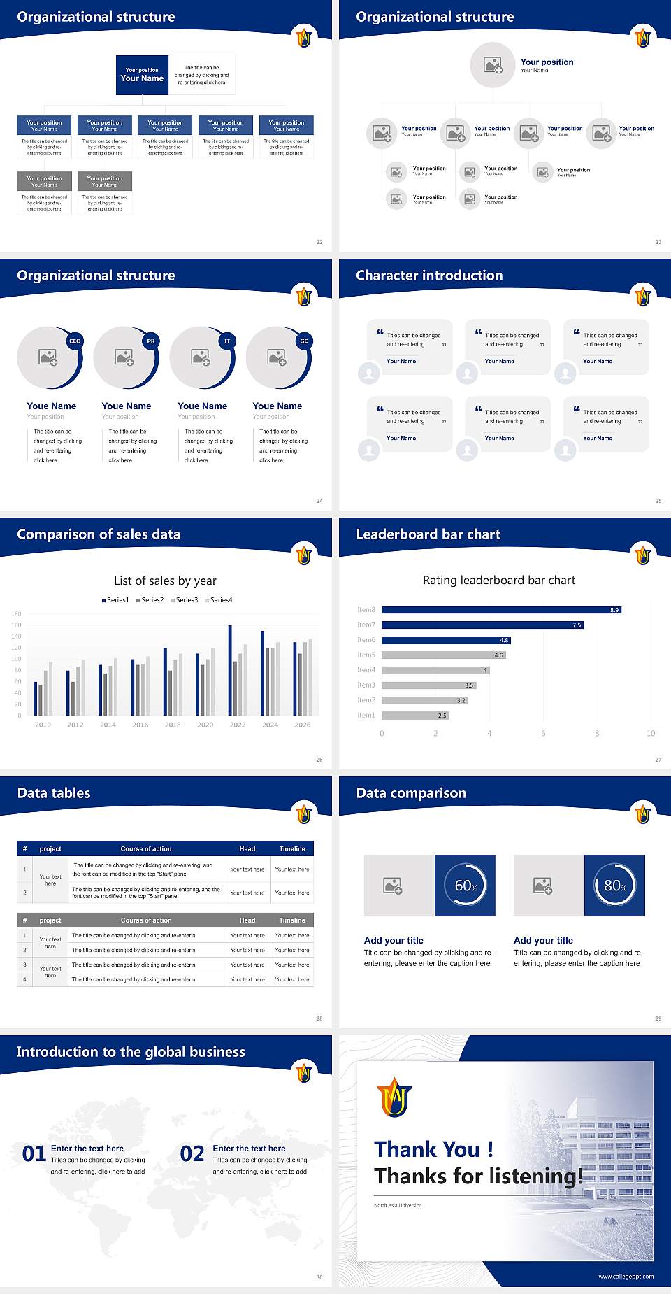 North Asia University Academic Presentation/Research Findings Report PPT Template4:3 ratio PPT effect preview image4